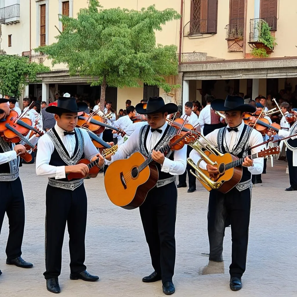 Mariachi Band Performing Outdoors