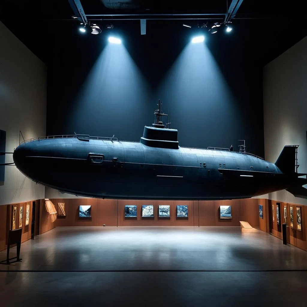 Maritime museum submarine exhibit