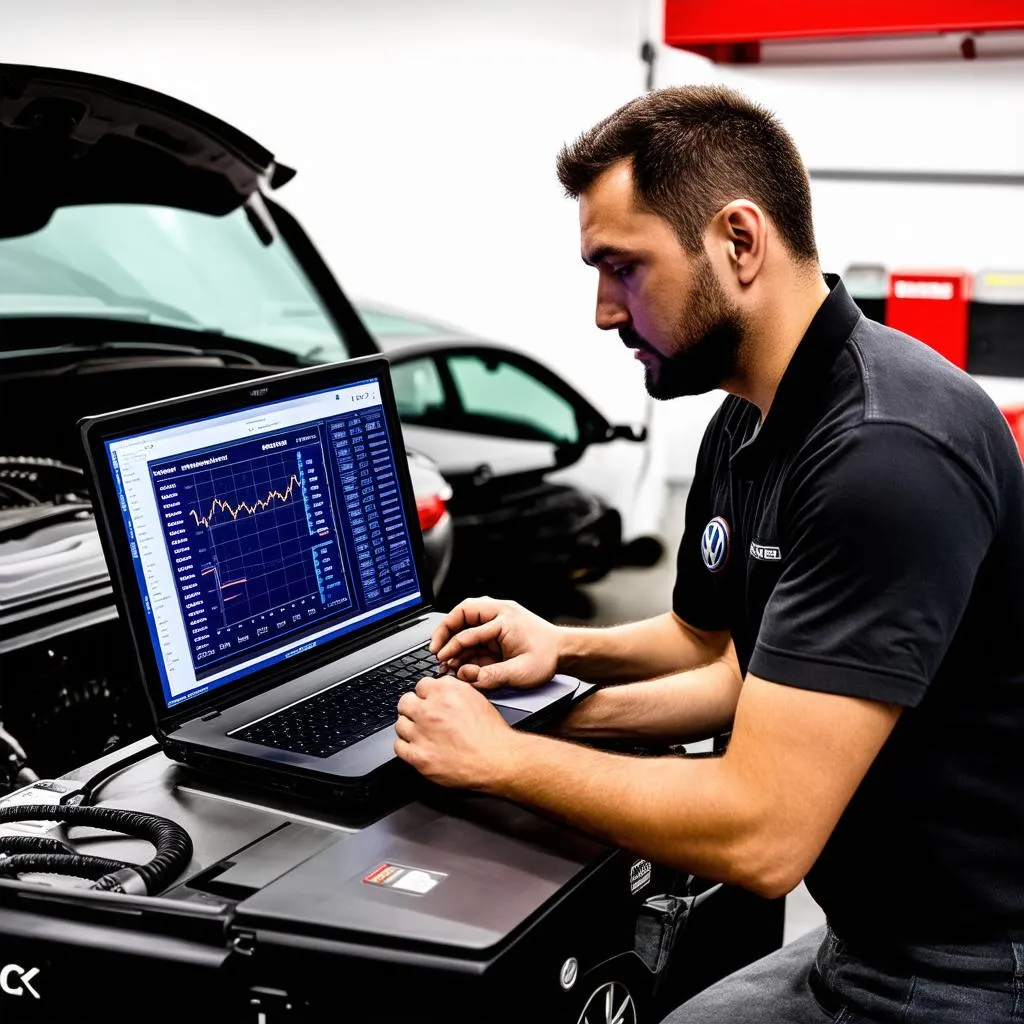 Mechanic using VCDS