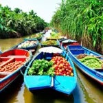 Boats in the Mekong Delta