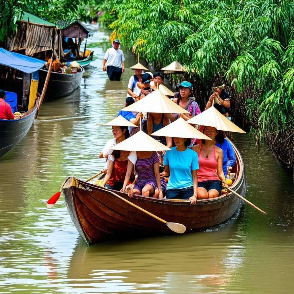 boat tour in Mekong delta