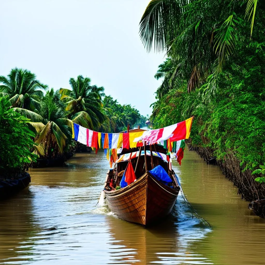 Boat trip through Mekong Delta