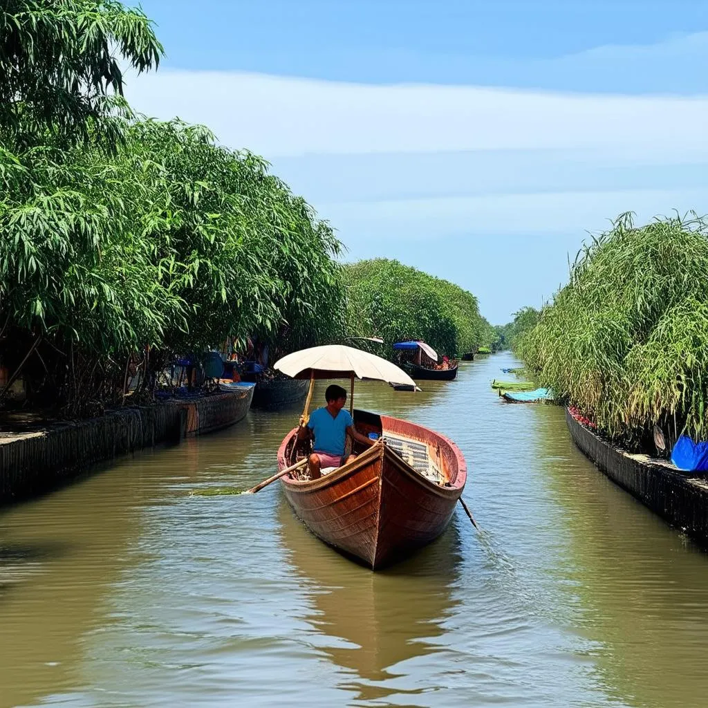 Boat trip on Mekong Delta