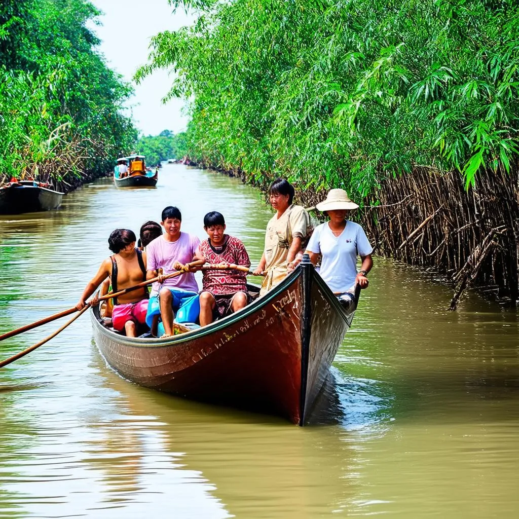 Tourist Boat in Mekong Delta