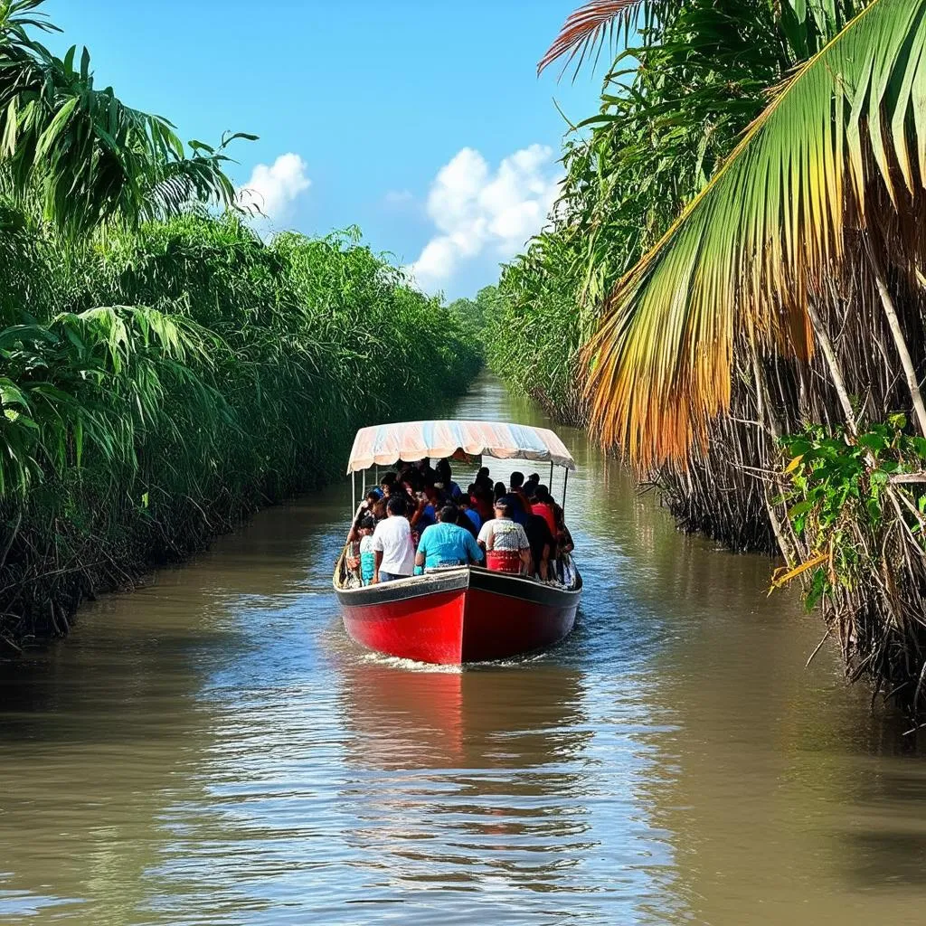 A boat trip in the Mekong Delta