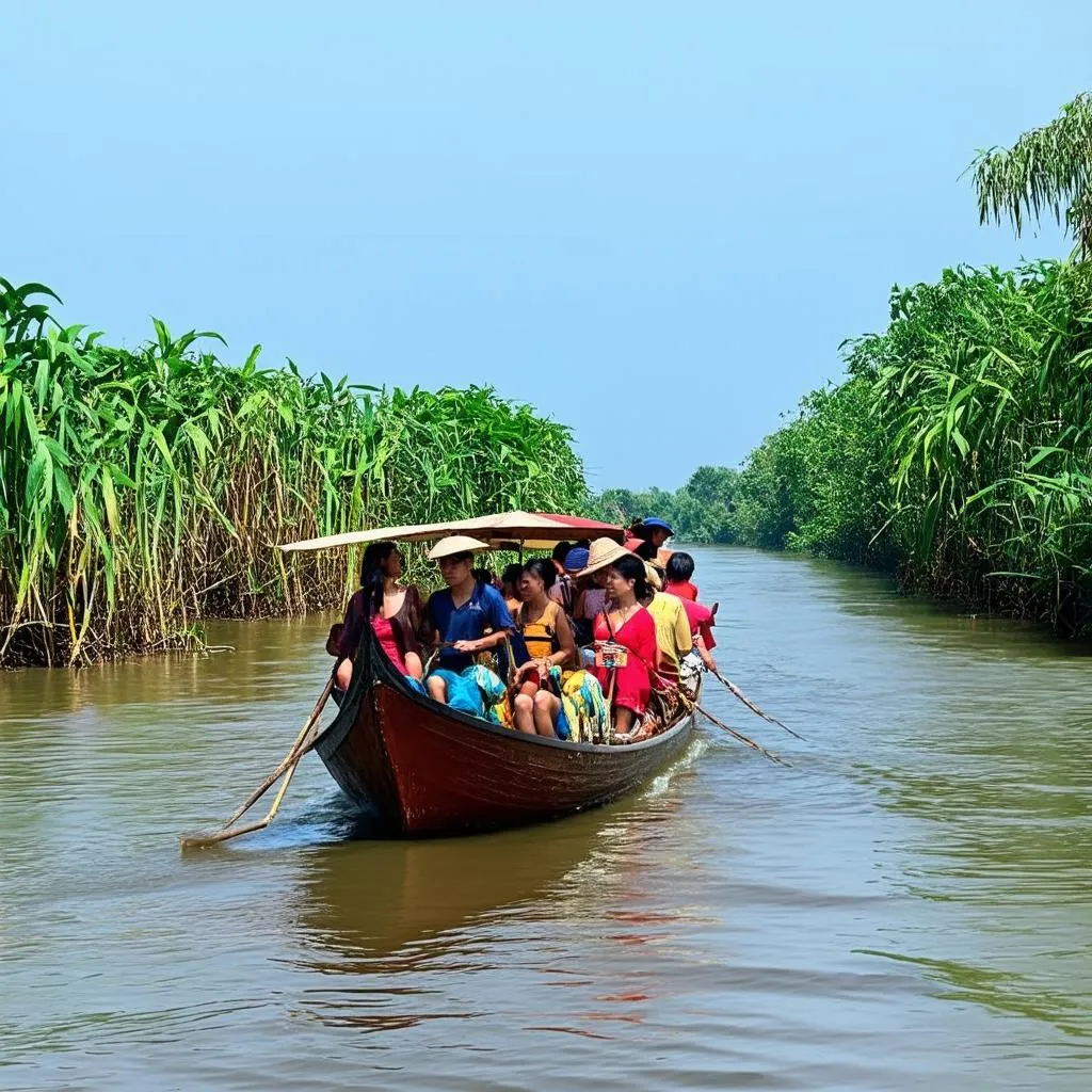 Boat trip on the Mekong Delta