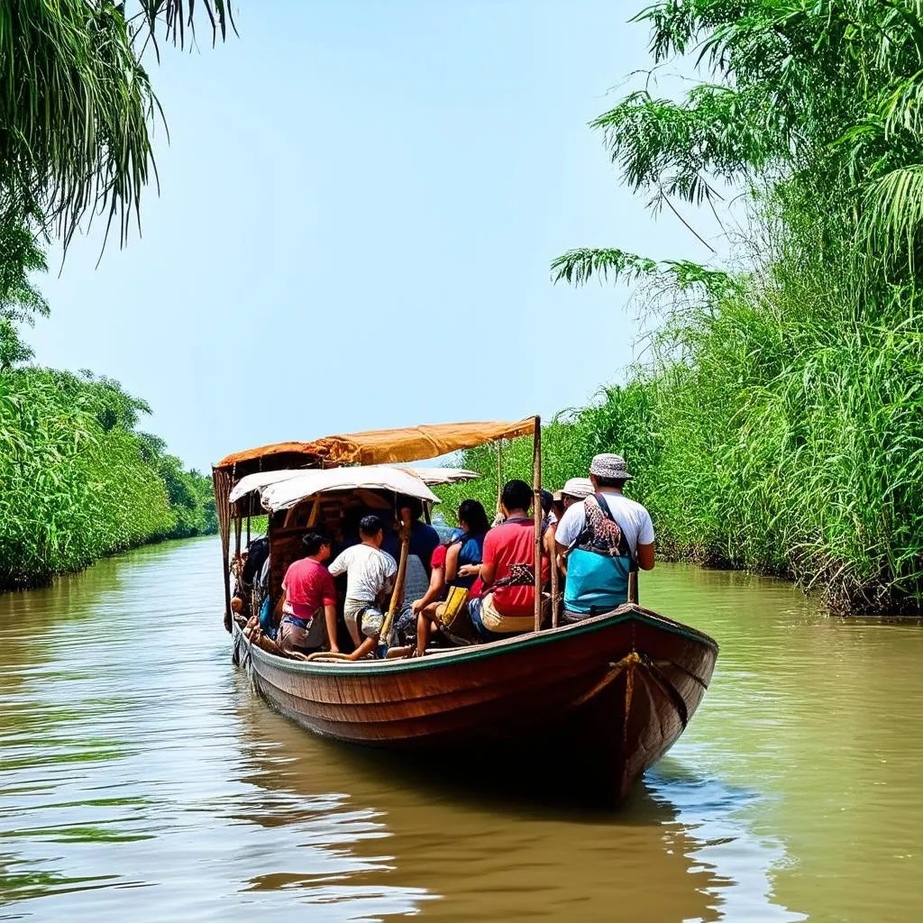 Boat trip through Mekong Delta