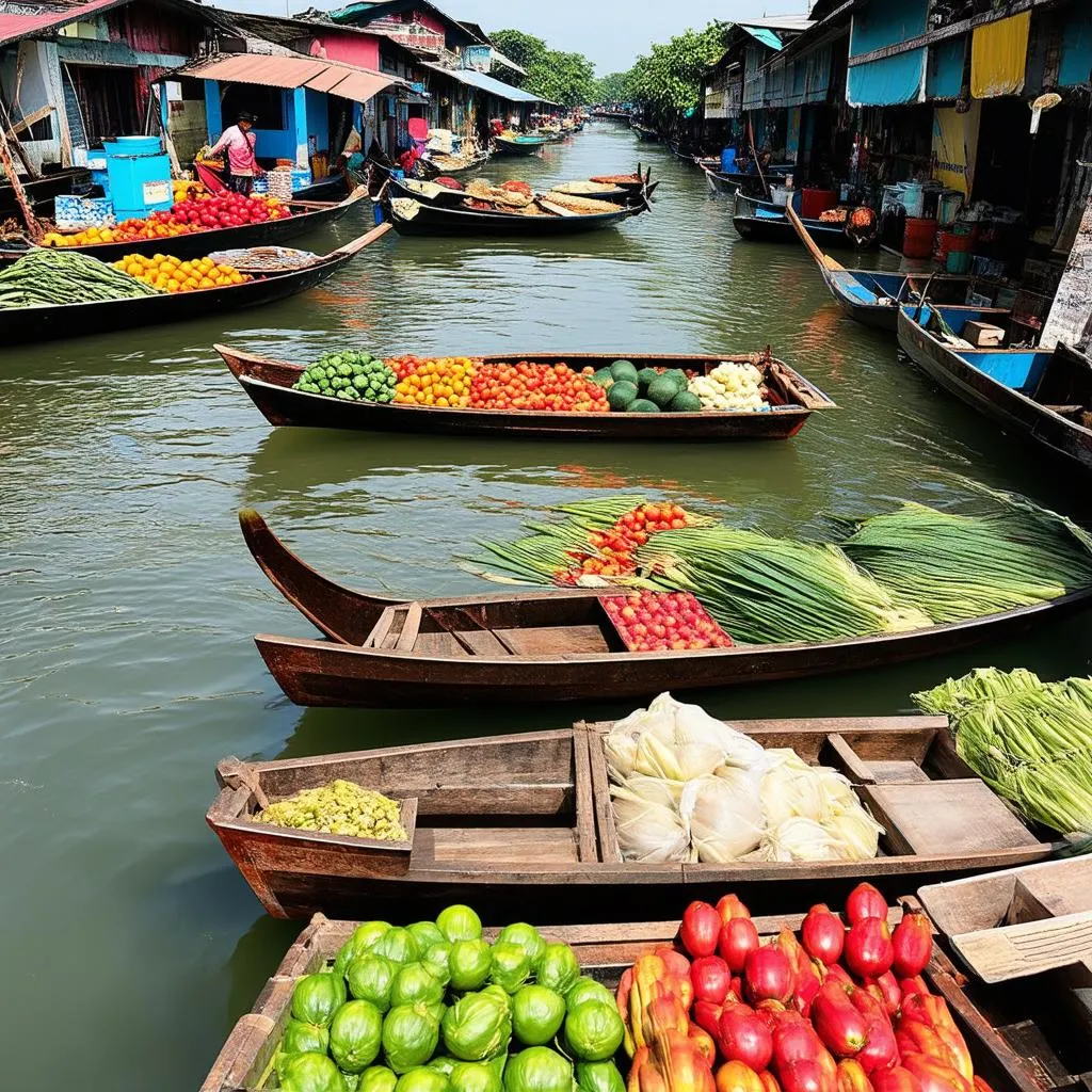 bustling-floating-market