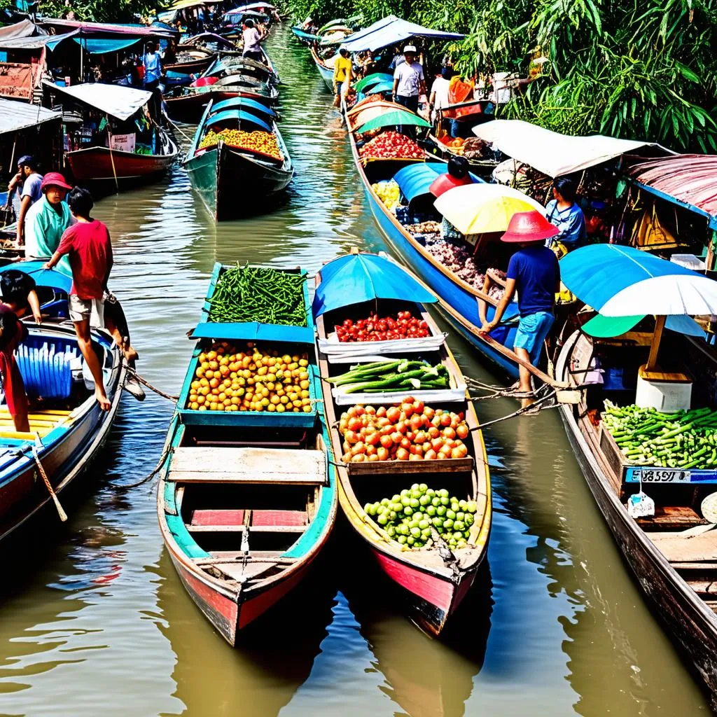 Mekong Delta floating market