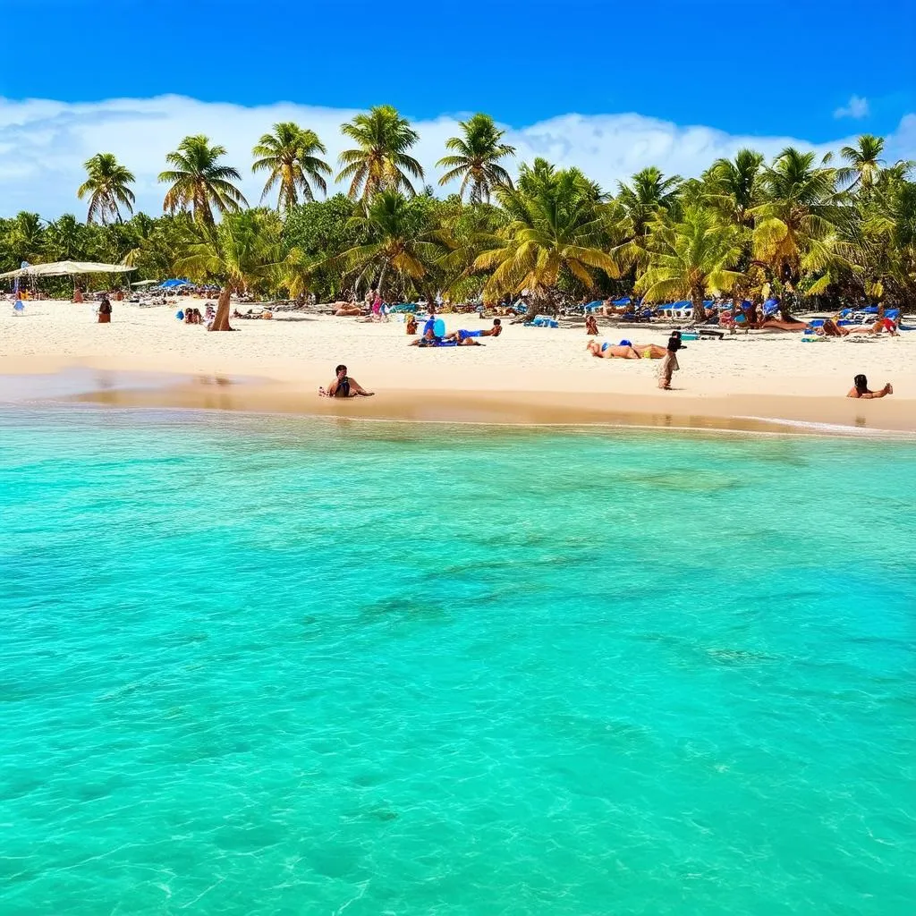 Relaxing on a Mexican Beach