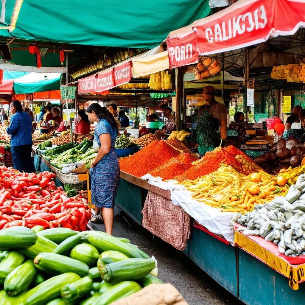 Mexican food market