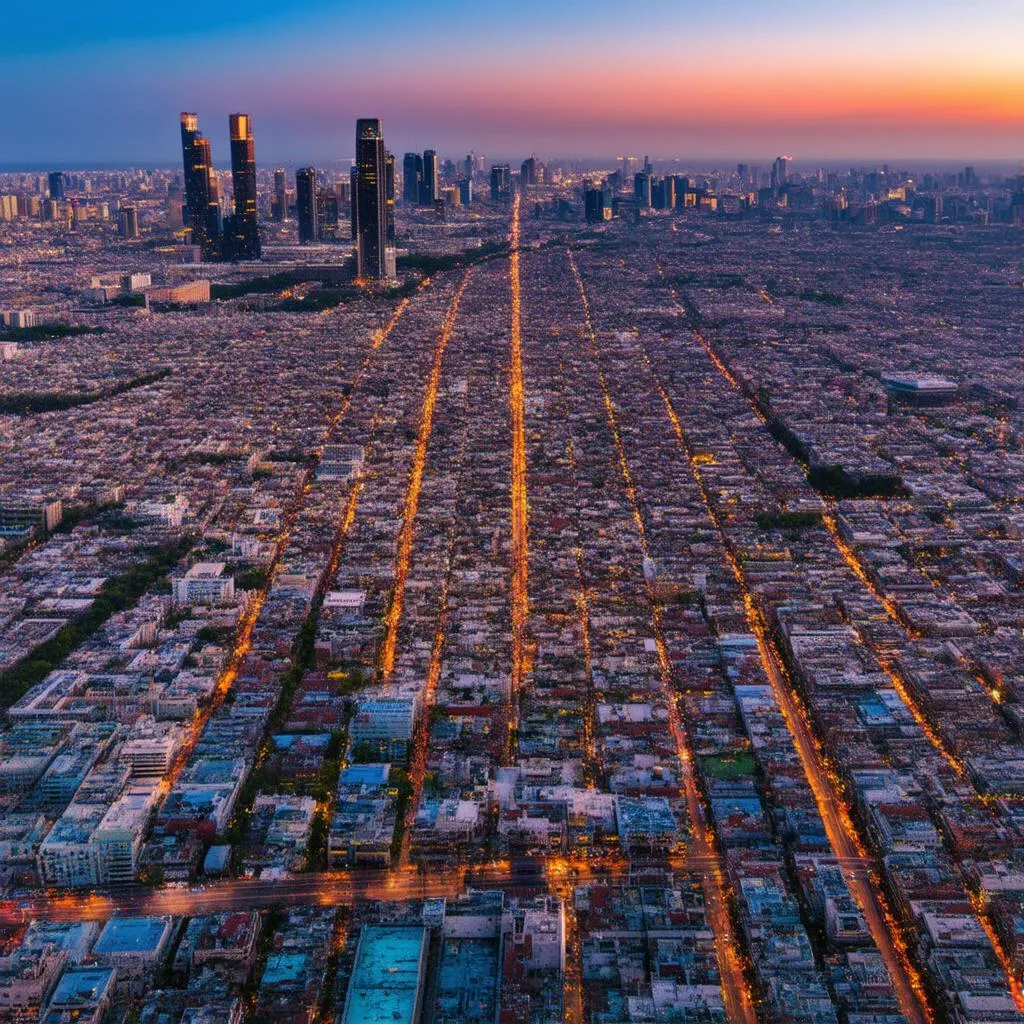 Mexico City at Dusk