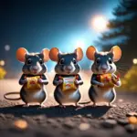 group of mice traveling