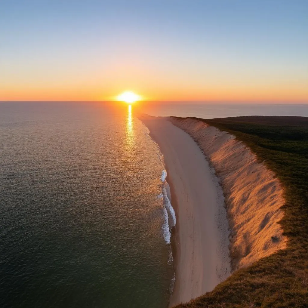 Sunset over Sleeping Bear Dunes