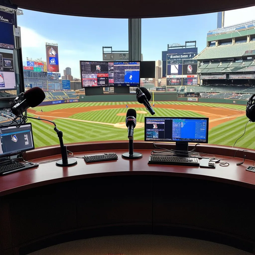 MLB announcer booth