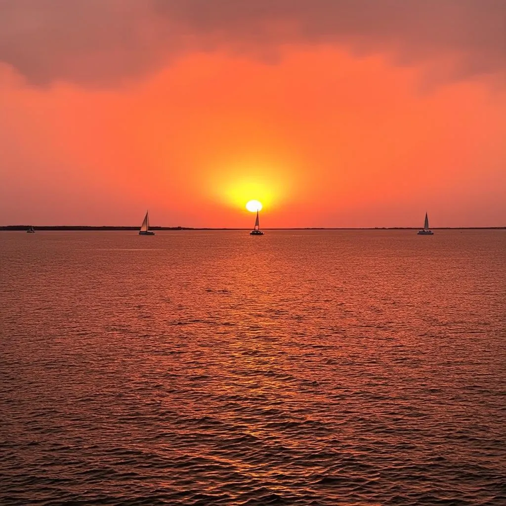 Sunset over Mobile Bay