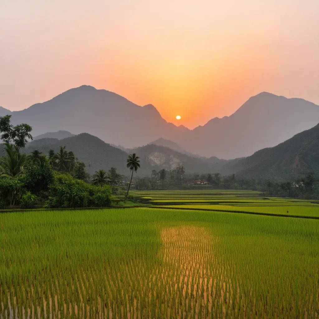 Sunset in Moc Chau