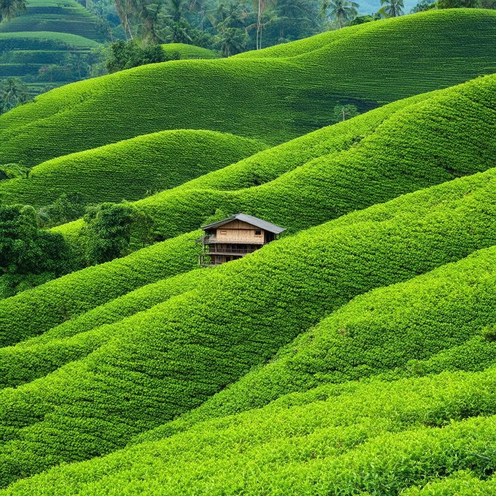 Tea Hills in Moc Chau