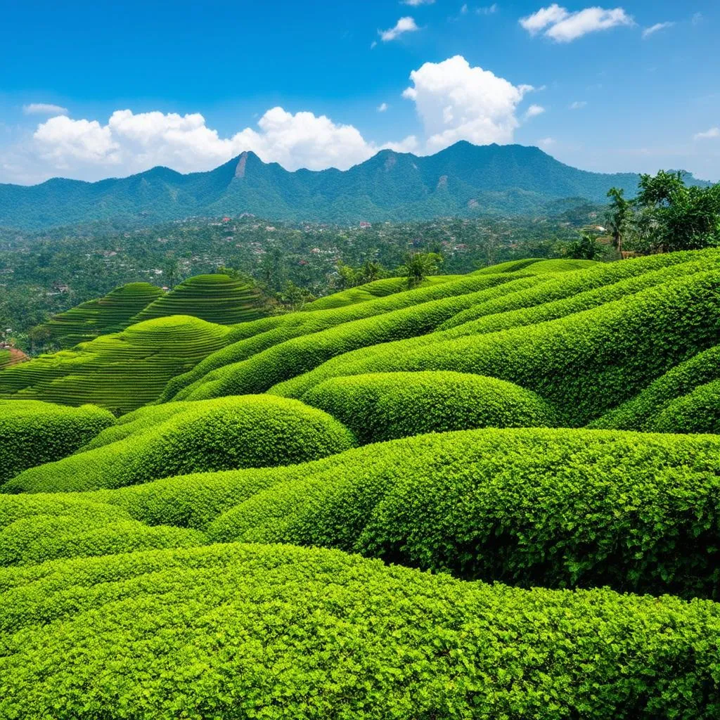 Moc Chau tea hills