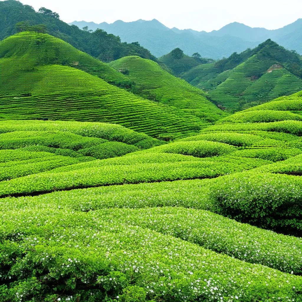 Moc Chau tea hills