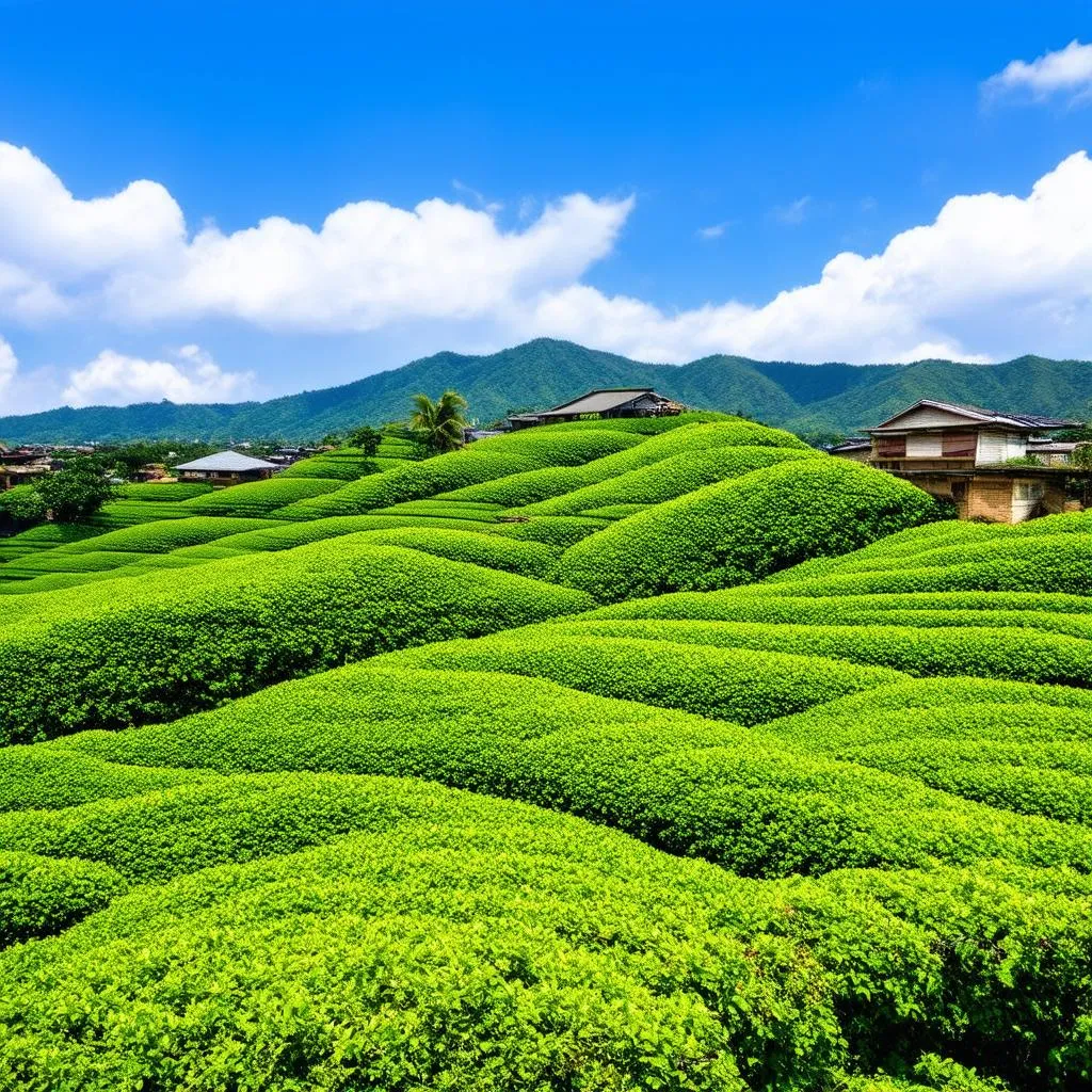 Moc Chau tea hills