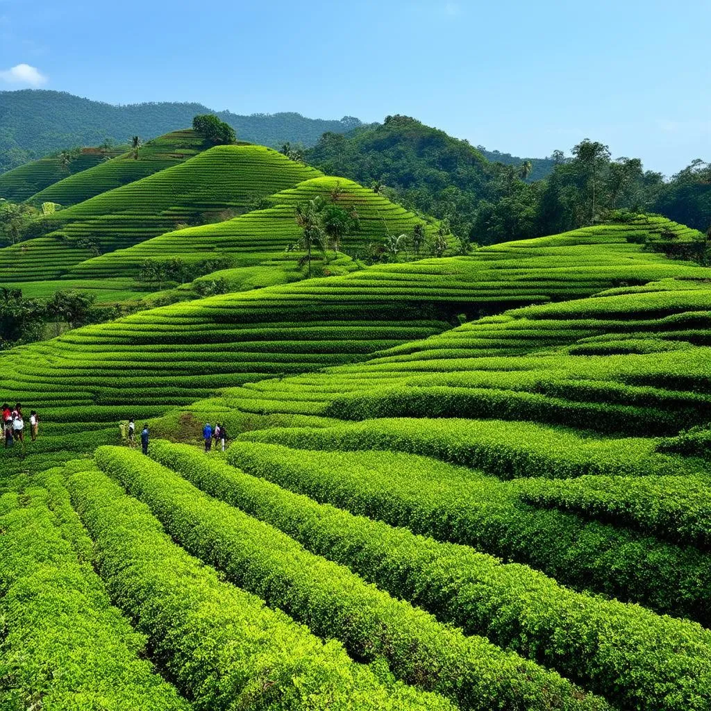 Vast Tea Hills of Moc Chau