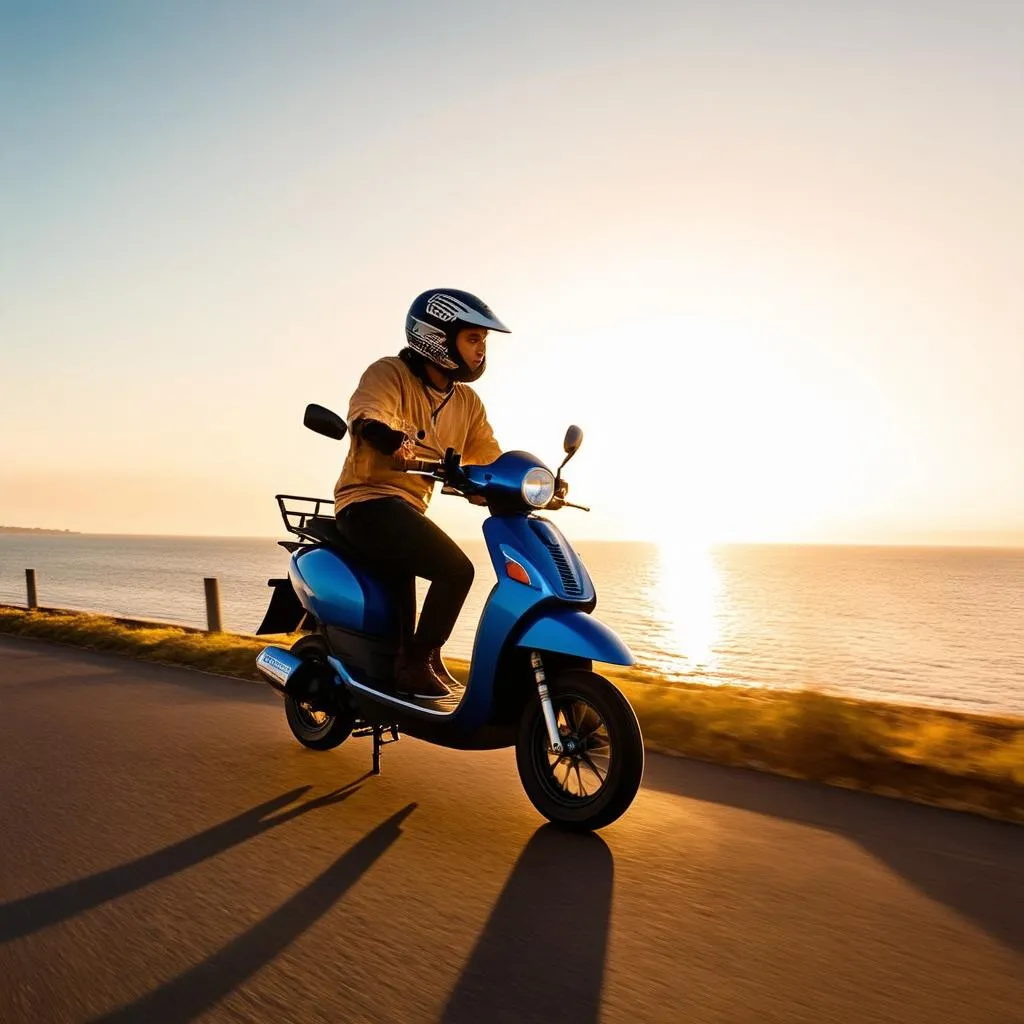 coastal road moped