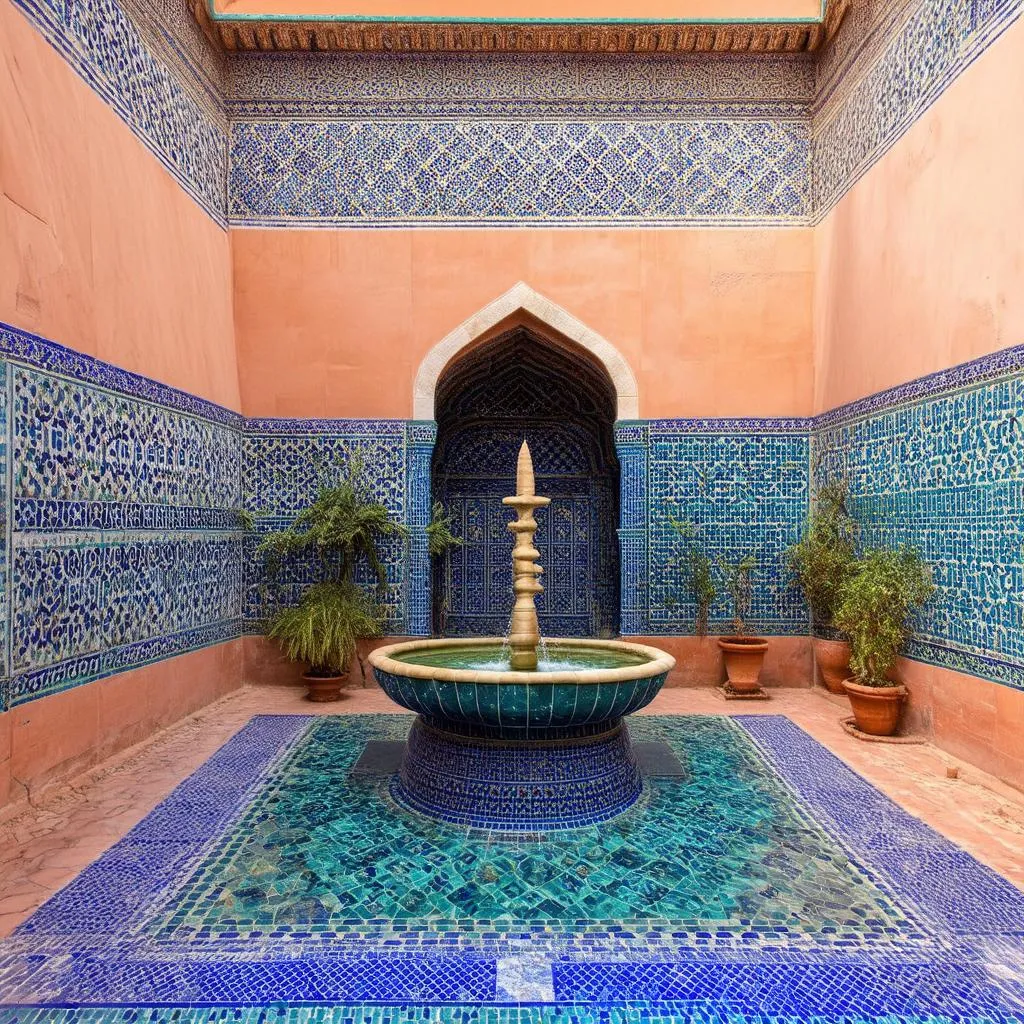 Intricate Moroccan Courtyard