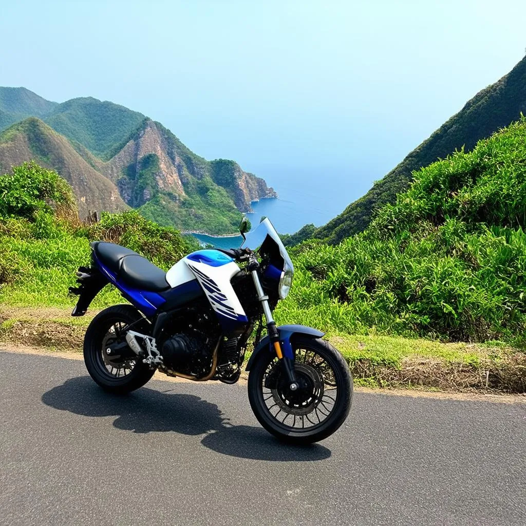 Motorbike on Hai Van Pass