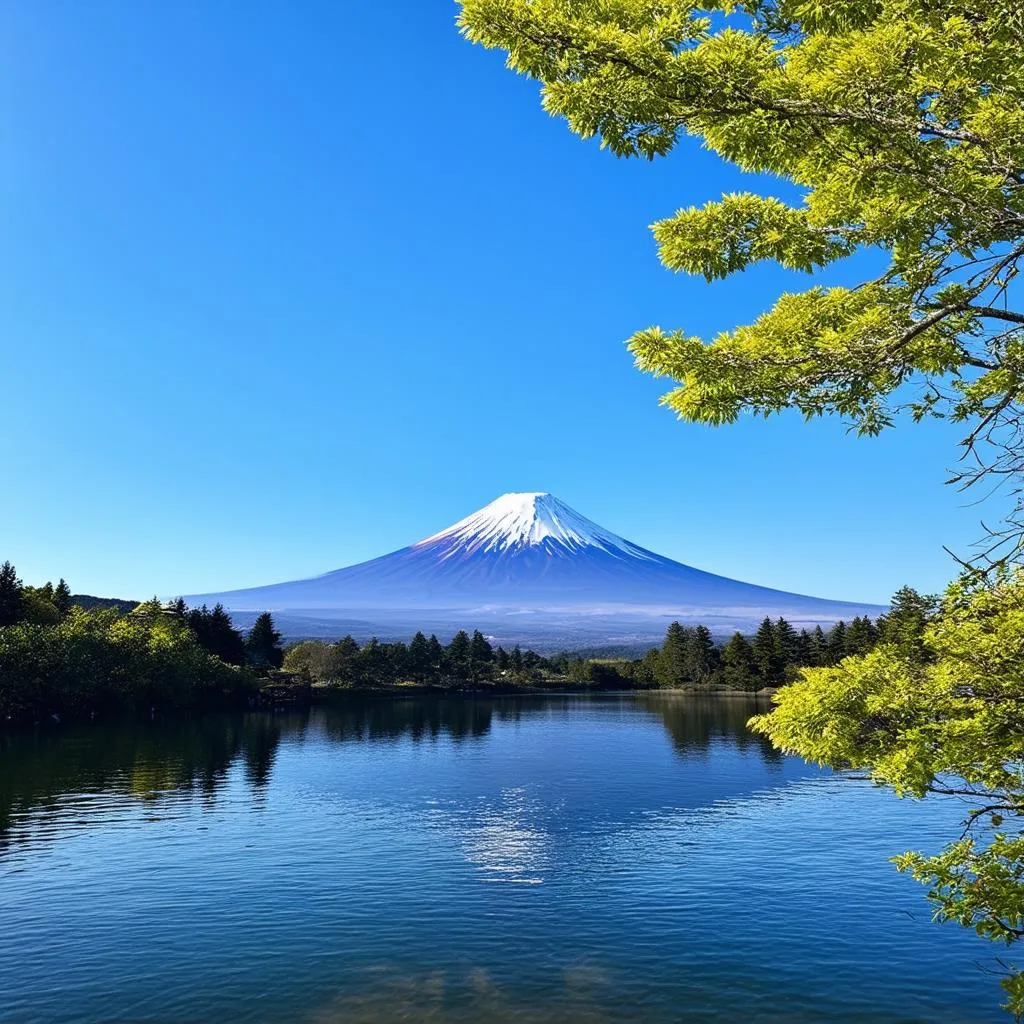 Mount Fuji Lake Reflection