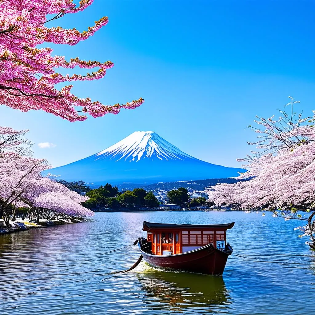 Mount Fuji View from Lake Kawaguchi