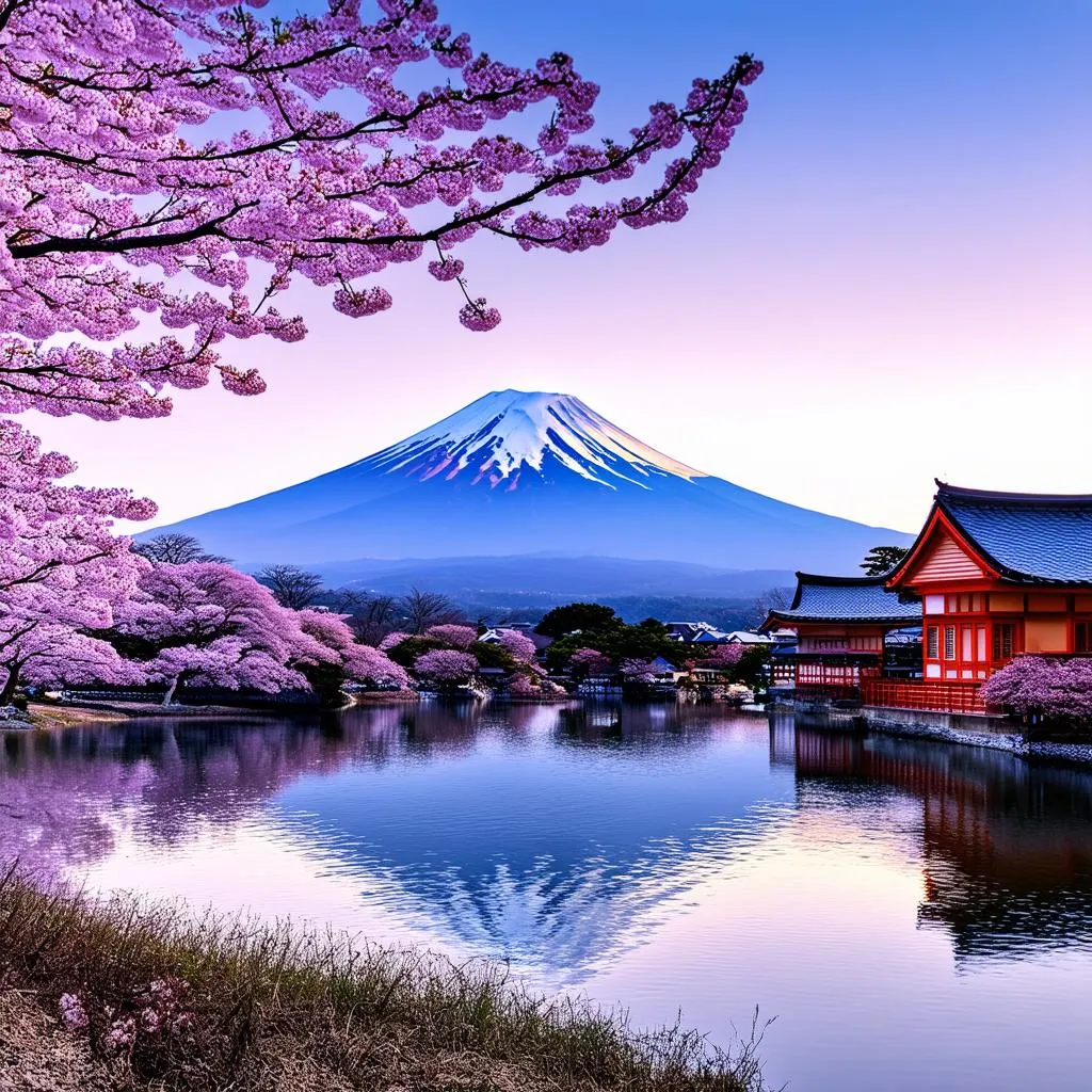 Mount Fuji and Lake Reflection