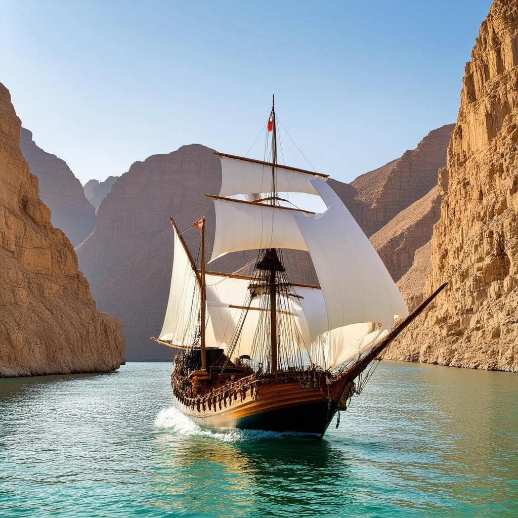 Fjord in Musandam, Oman