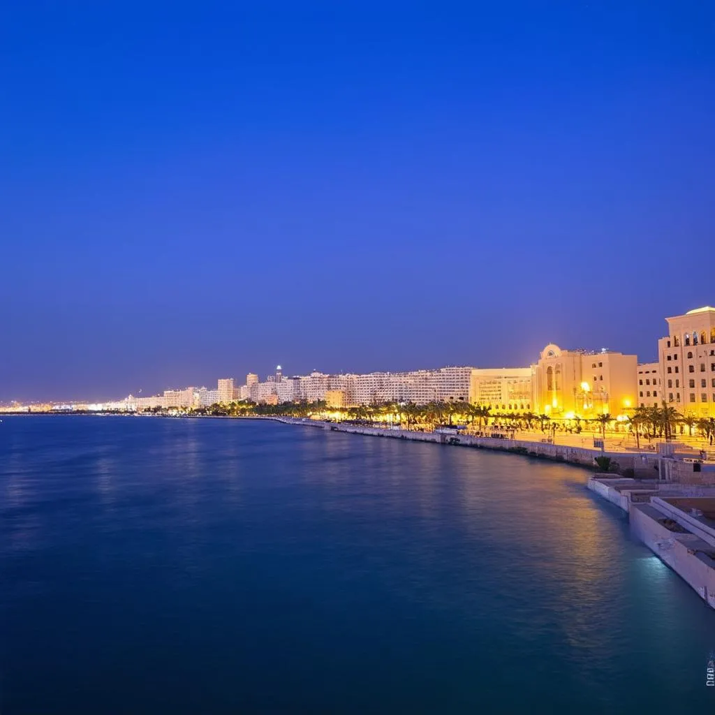 Muscat Corniche at Night