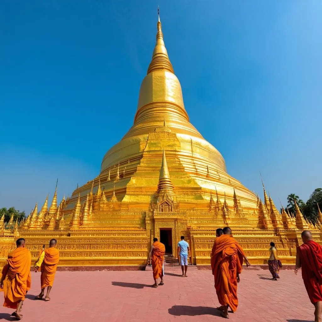 Golden Pagoda in Myanmar