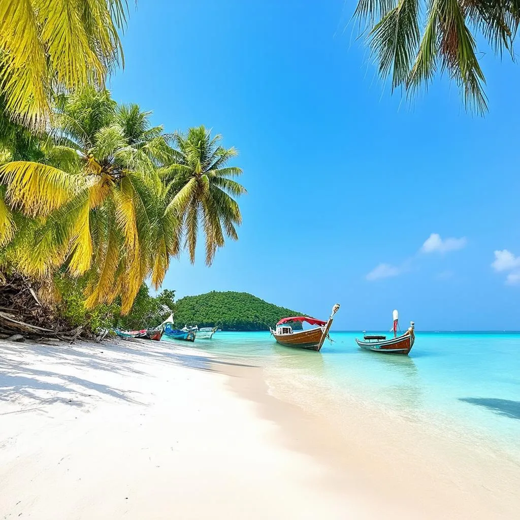 pristine beach in Nam Du