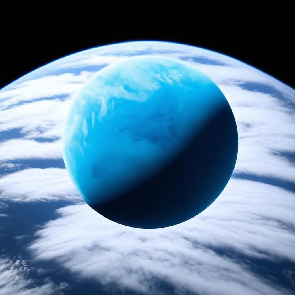 Neptune viewed from space