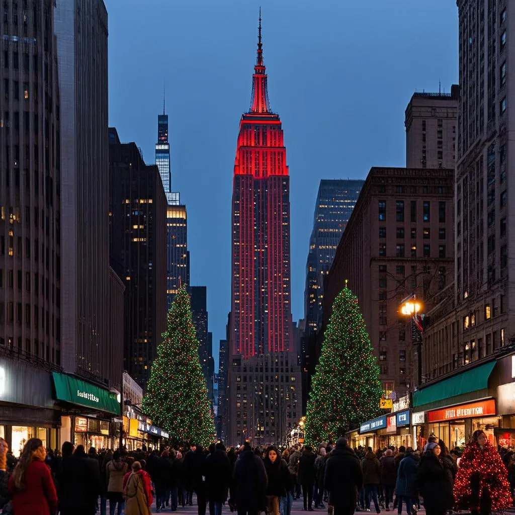 New York City at Christmas time