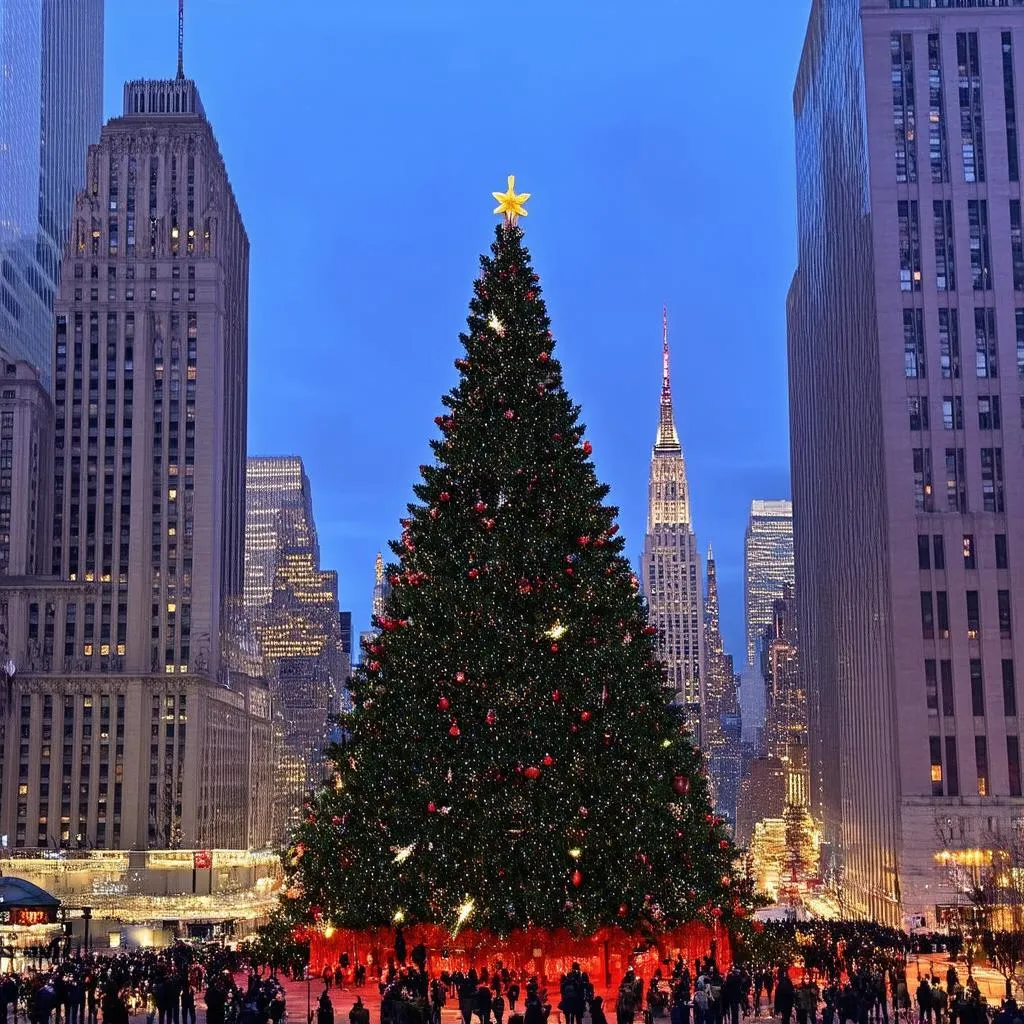 New York City at Christmas time