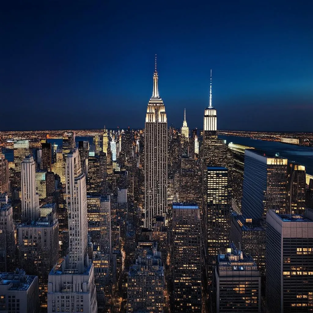 New York City Skyline at Night