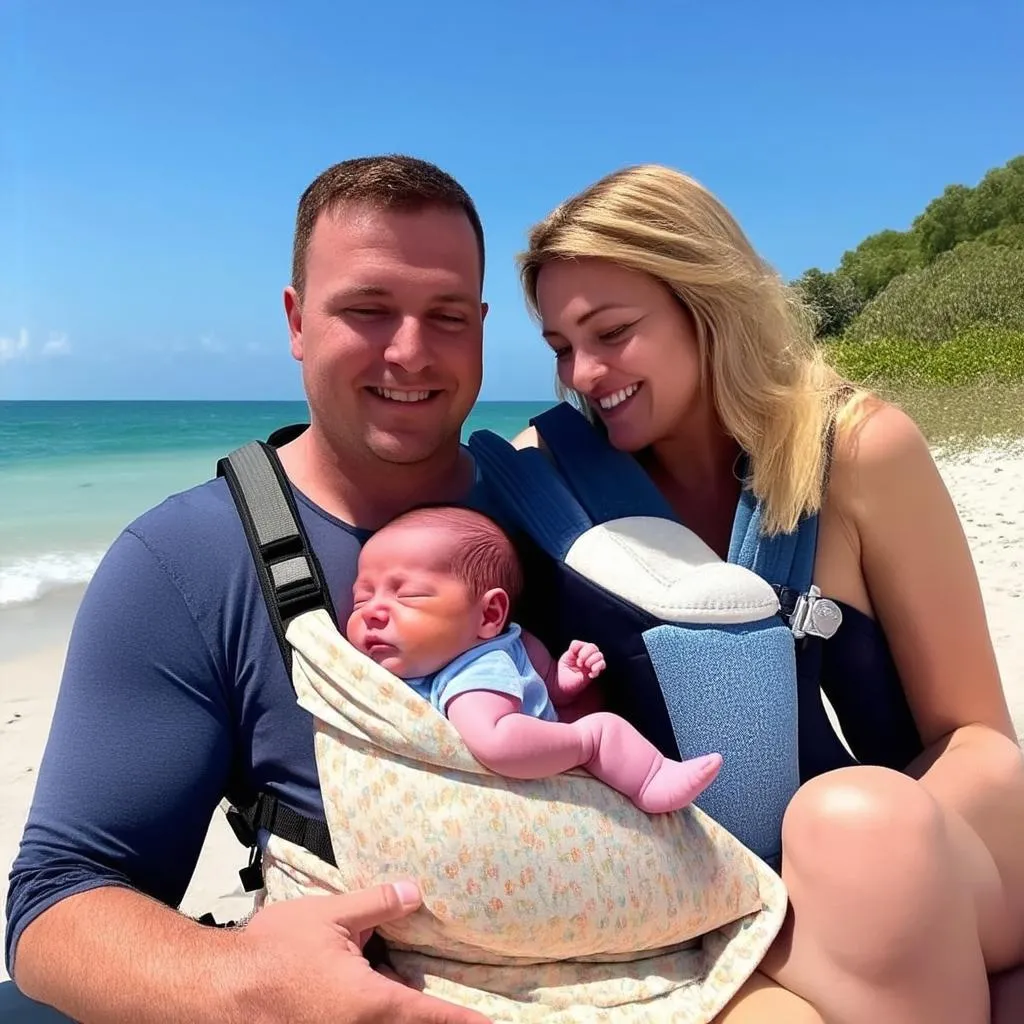 Family Enjoying a Day at the Beach