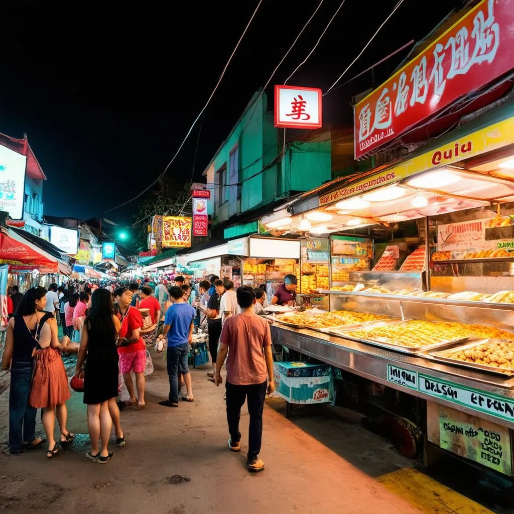 Bustling Night Market in Phu Quoc