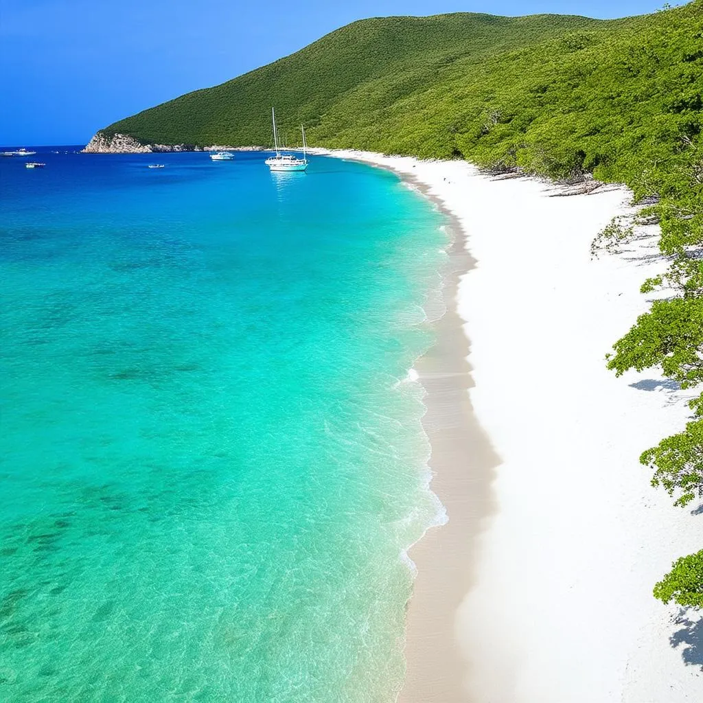 Scenic view of a beach in Ninh Thuan