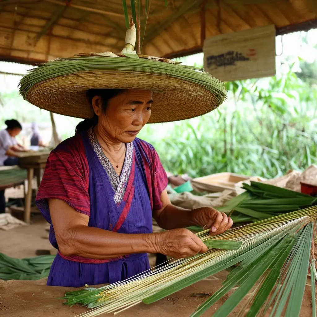 conical hat making