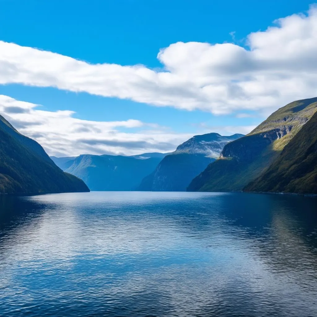 Fjord and Mountains