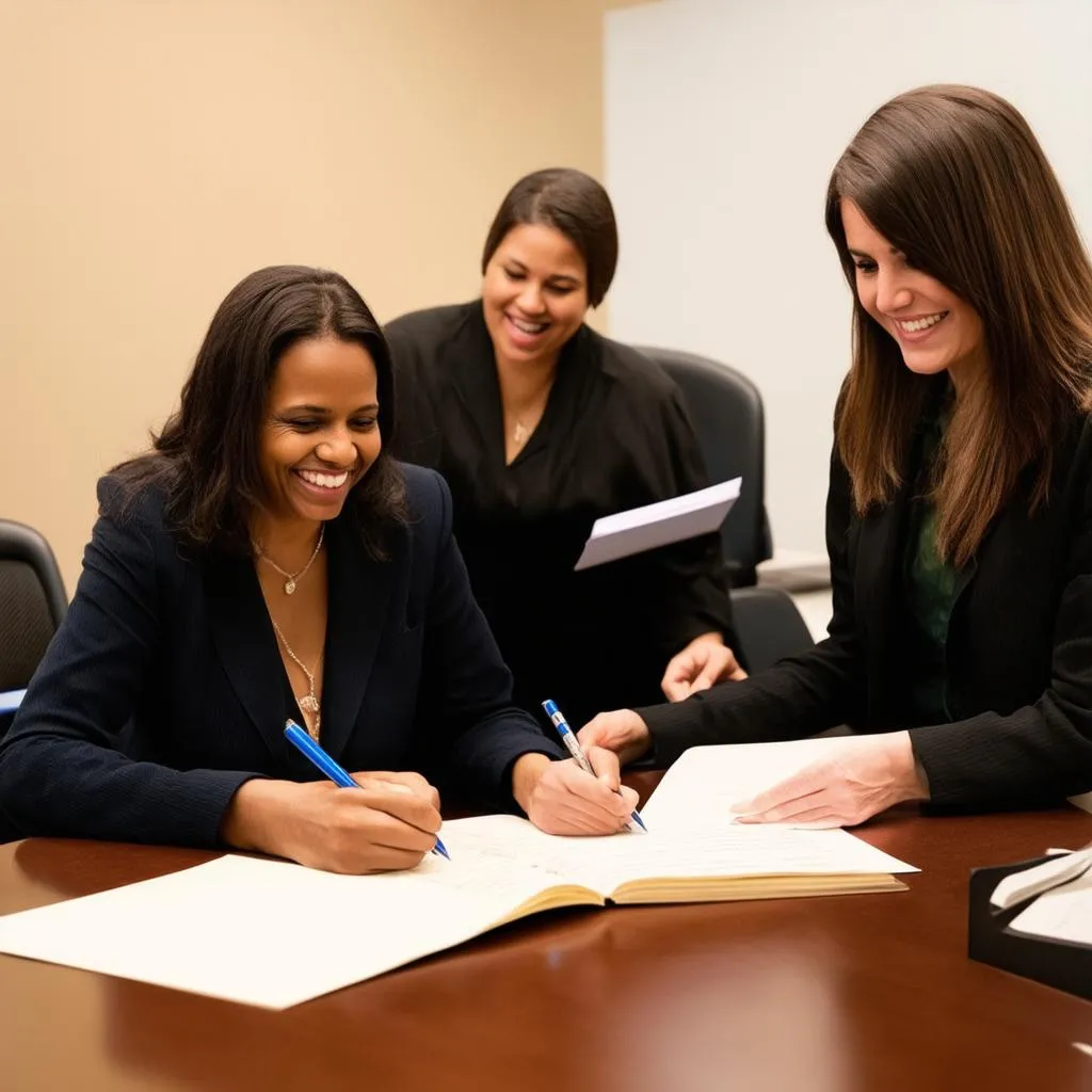  Notary Assisting with Legal Documents