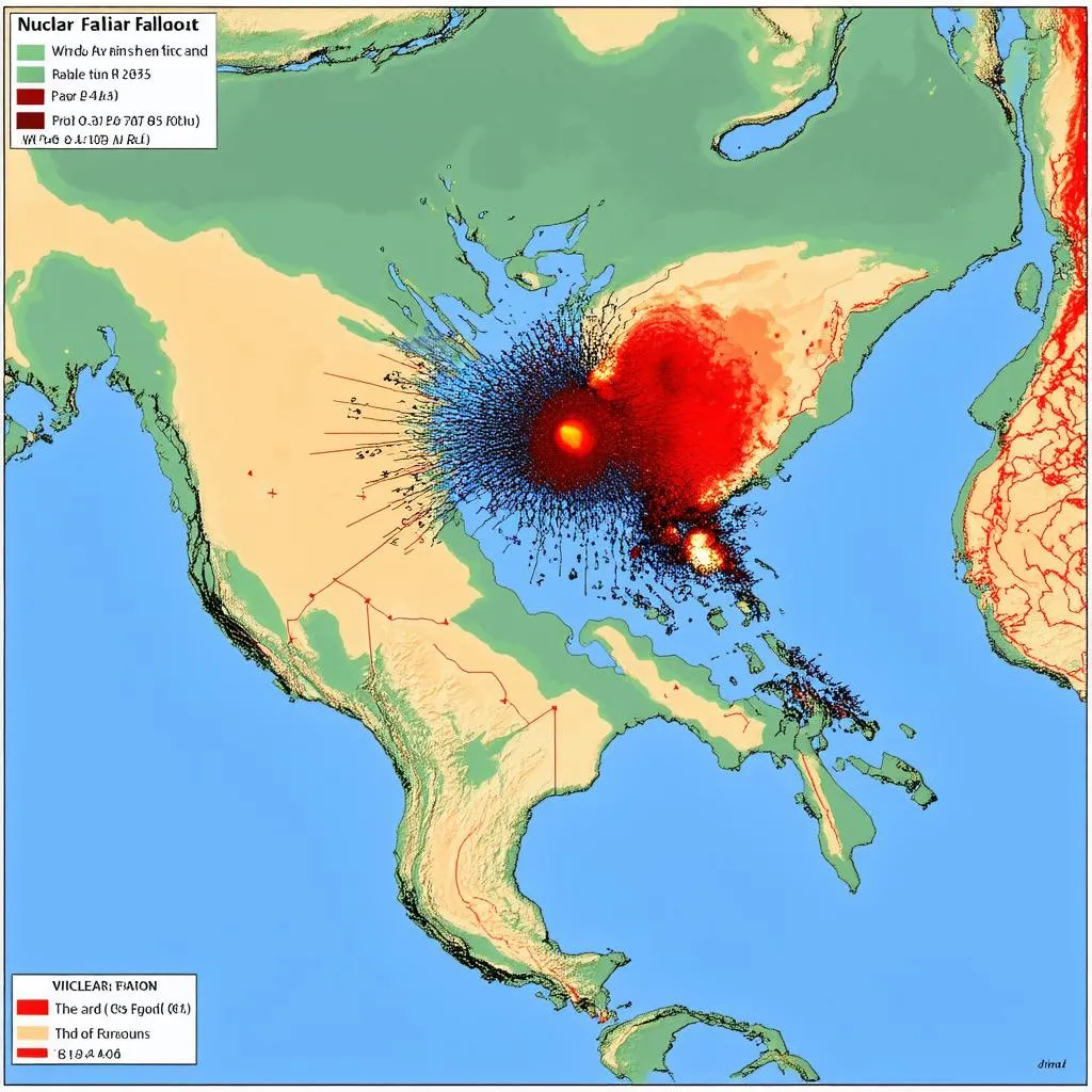 Nuclear Fallout Dispersion Map