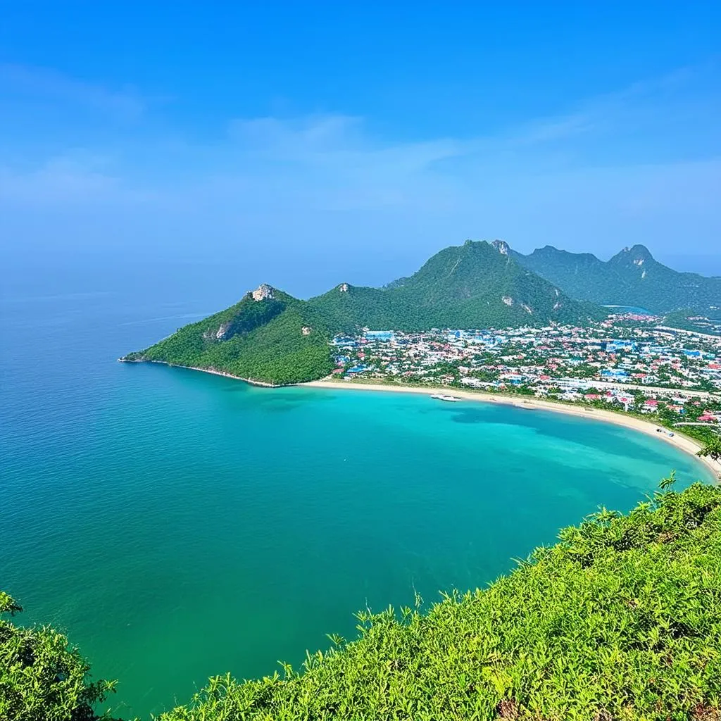 Panoramic View from Nui Minh Dam Mountain