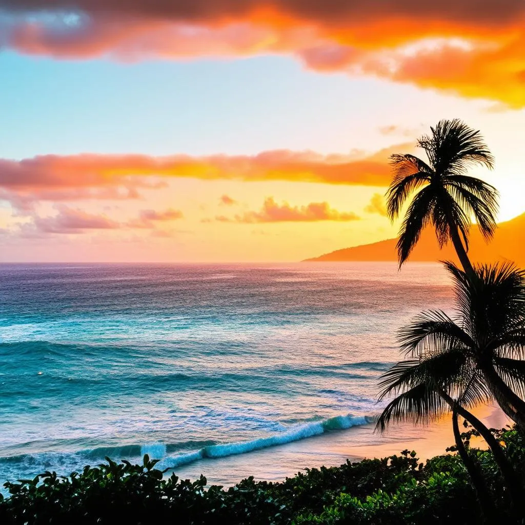 Oahu Sunset over the Pacific