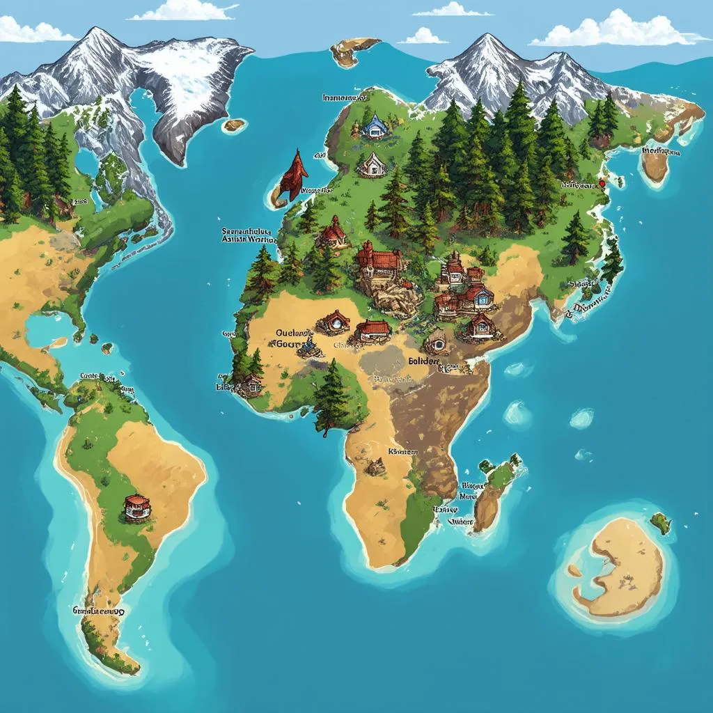 World Map of Octopath Traveler